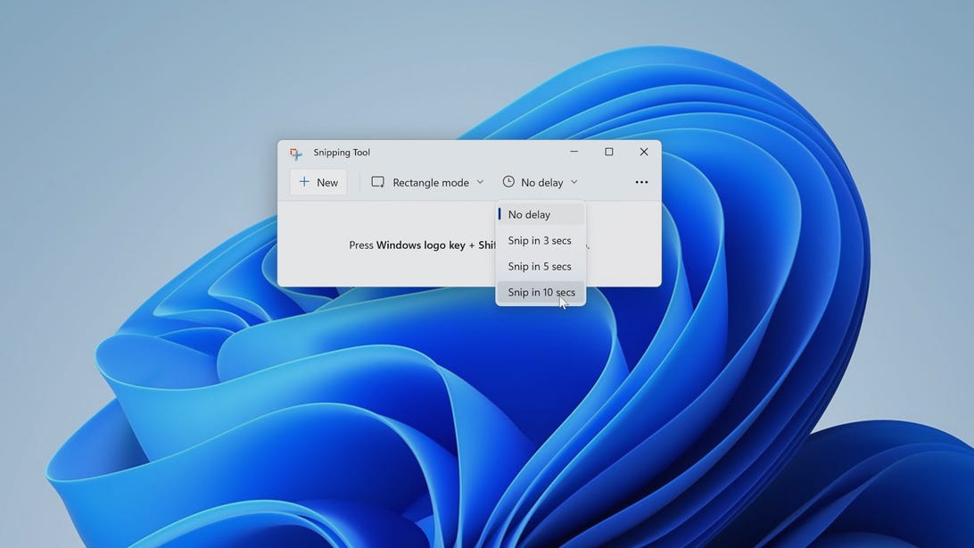 screen for delaying a screenshot