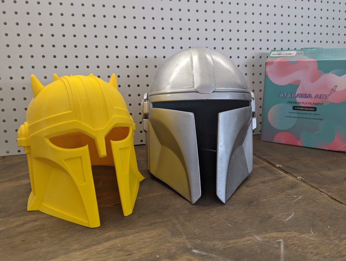 Two helmets side by side