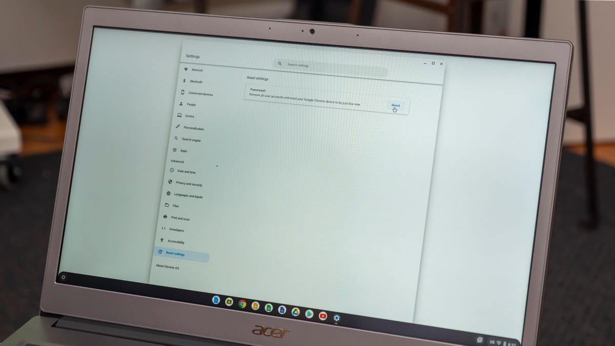 Chromebook Powerwash