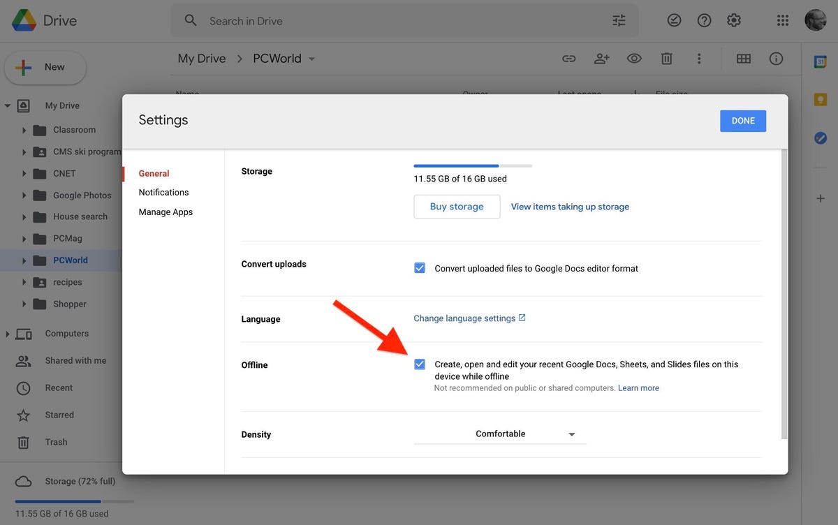 google-drive-offline-access