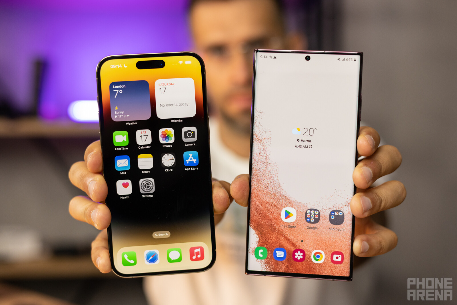 (Image Credit - PhoneArena) iPhone 14 Pro Max vs Galaxy S22 Ultra - iPhone 14 Pro Max vs Samsung Galaxy S22 Ultra: main differences