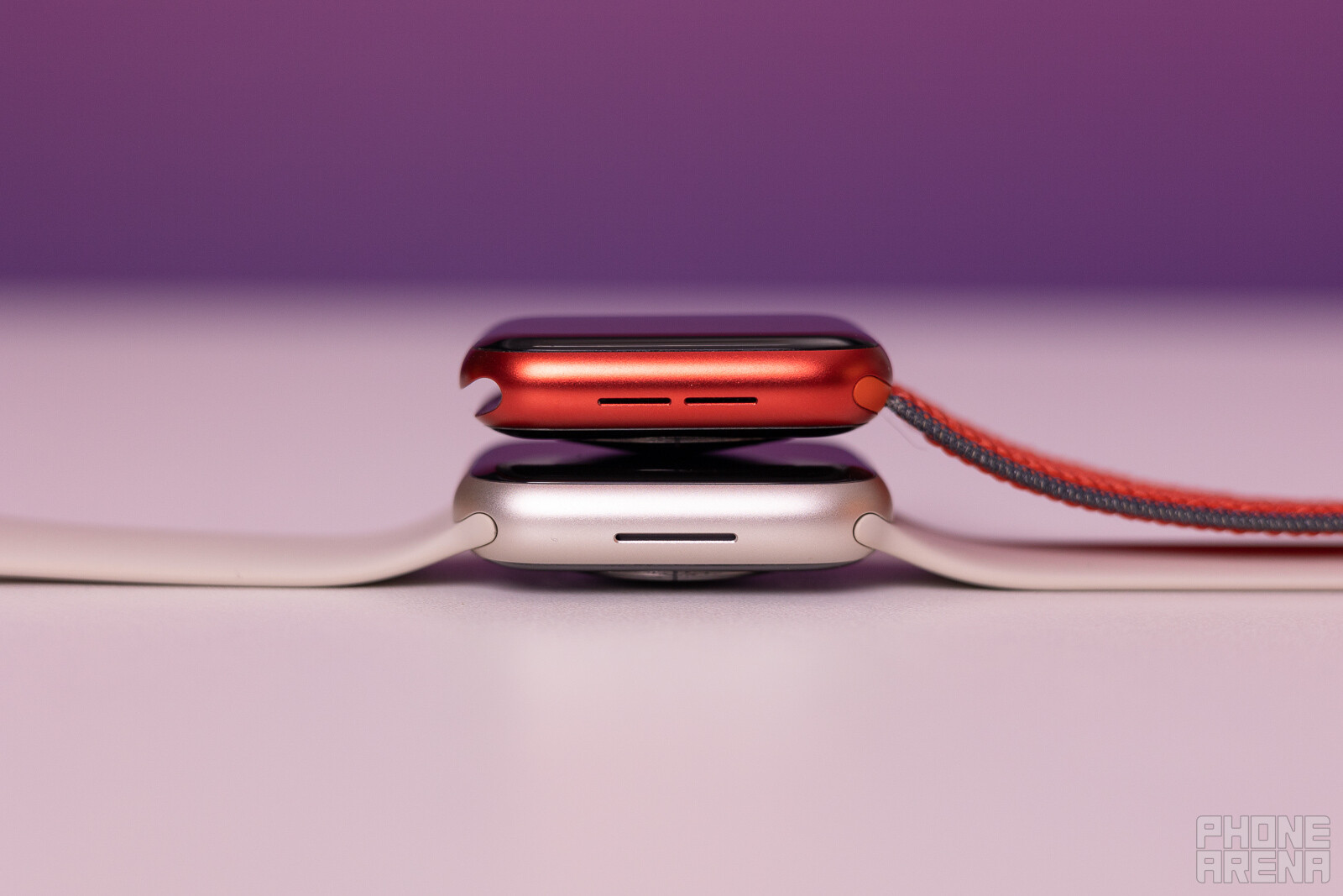 Speaker slits on the side (Image credit - PhoneArena) - Apple Watch Series 8 vs Watch Series 6: worth the upgrade? Or grab a deal?